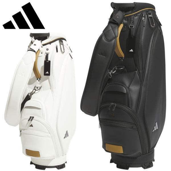 ⭐️レアモデル発見❗️⭐️アディダスのスタイリッシュなゴルフキャディーバッグ ADIDAS GOLF アディダス ゴルフ 合成皮革 キャディバッグ 9.0型