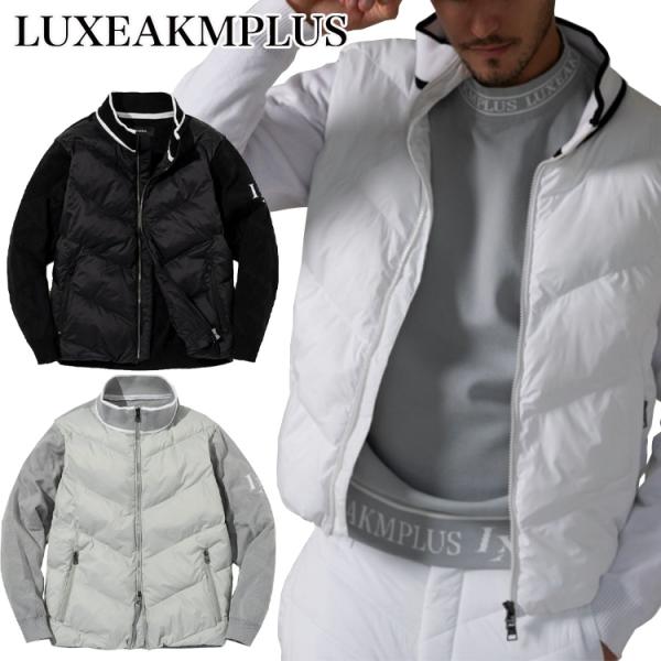 リュクスエイケイエムプラス ゴルフ スリーブニットパデッドスタンドジャケット メンズ 2025秋冬 ゴルフウェア LAO-25014 LUXE AKM PLUS リュクスエイケイエムプラス ゴルフ スリーブニットパ