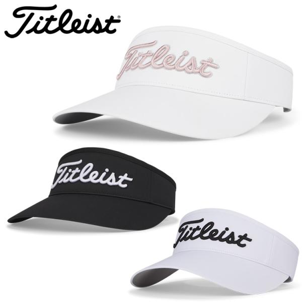 Titleist Womens Sundrop Visor TH23WSV日焼けを防ぐツバ広バイザー。■サイズ：レディスフリー(55〜57cm)■素材：ポリエステル97％ ポリウレタン3%■カラー：ホワイト×ブラック、ブラック×ホワイト■原...