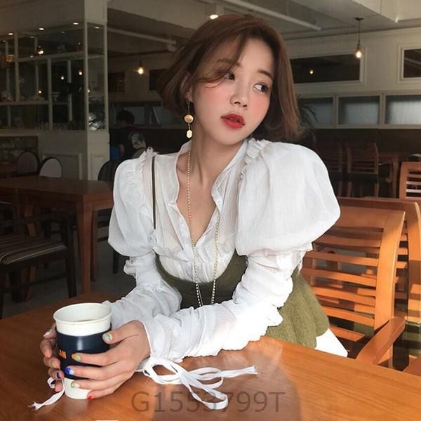 パフショルダーブラウス長袖レディース春夏おしゃれ可愛いかわいい大人きれいめカジュアルファッション春服夏服ｖネック白ピンクシャツトッ Buyee Buyee 提供一站式最全面最專業現地yahoo Japan拍賣代bid代拍代購服務 Bot Online