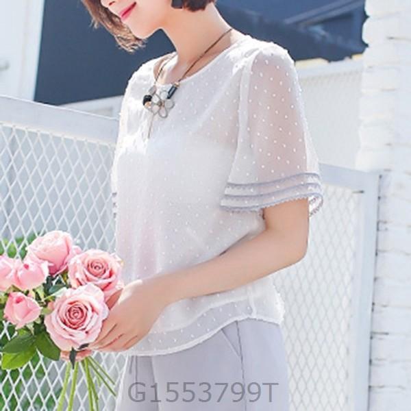 半袖シフォンシャツレーストップスシースルー大人コーデ春秋可愛いおしゃれオフィスファッション春服きれいめ黒ブラック白ホワイトカジ Buyee Servis Zakupok Tretim Licom Buyee Pokupajte Iz Yaponii