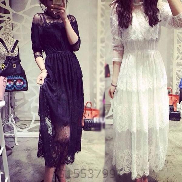長袖総レースワンピースワンピ刺繍袖レースフリルロング丈レディース春秋大人コーデかわいい春服パーティードレスきれいめ結婚式二次会演奏 G1553 Apnb0 ヨシモンショップ 通販 Yahoo ショッピング