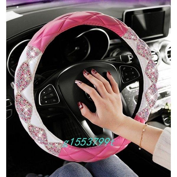 ハンドルカバー軽自動車ステアリングカバー革キラキラおしゃれ可愛いmサイズ38cm女子 Gtdc1e9 ヨシモンショップ 通販 Yahoo ショッピング