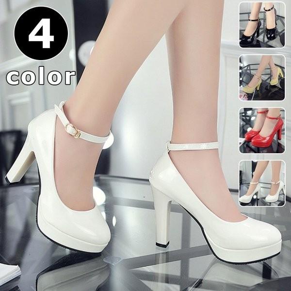 ハイヒール パンプス 痛くない 厚底防水台 パンプス 美脚 インテッド ヒール シューズ 太ヒール 身長 9cm Yazyl Rngtu649 ヨシモンショップ 通販 Yahoo ショッピング