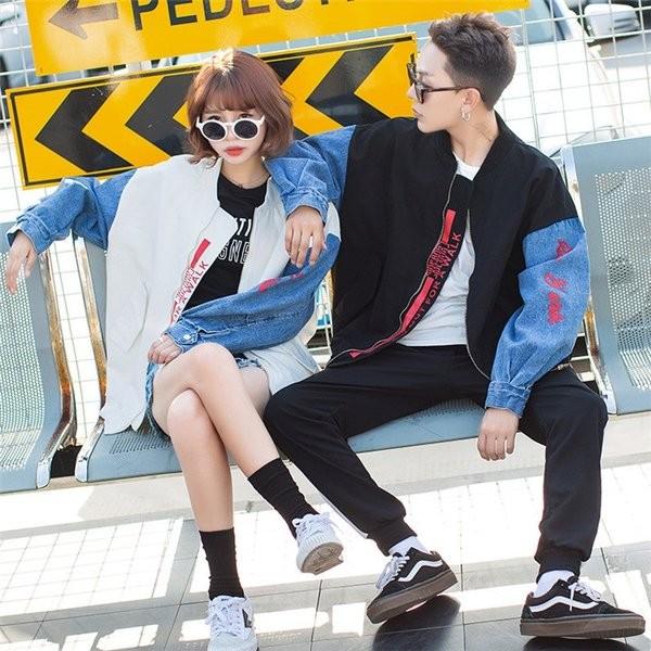 ジャケットカップルお揃いジージャンｇジャンスタジャンスカジャンライダースジャケットユッタリアウター運動着上着オシャレ Zylkoko777mlyhoutjk28 ヨシモンショップ 通販 Yahoo ショッピング