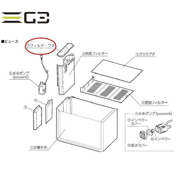 コトブキ ビュース パーツ フィルターフタ ブラック G3 Aqua Lab ヤフーショップ 通販 Yahoo ショッピング