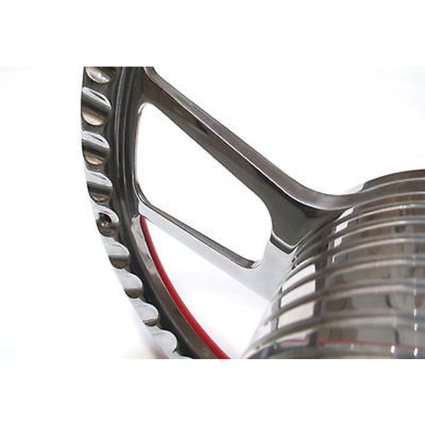 Chrome /& Red Steering Wheel for Flaming River Ididit Steering Column 14/"