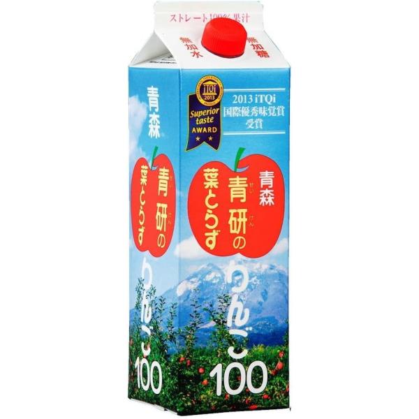 「商品情報」商品の説明葉とらずりんご100は1,000ｇの紙パックで、6本入で販売しております。本品1本分には約6個分のりんごが使用されています。 青研のりんごジュースは冷蔵管理の青森産りんごを更に吟味し、紅玉・ふじ等の５種類のりんごを水も...