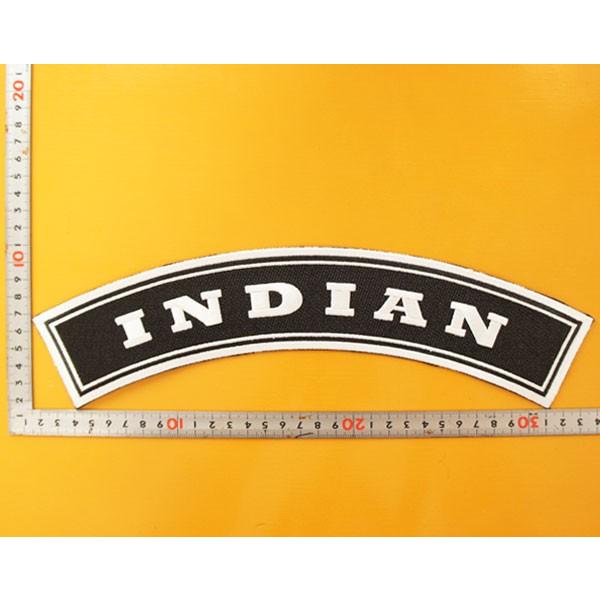 大きな刺繍アイロンワッペン アップリケ パッチ Indian インディアン 大きい バイカー 字 英語 革ジャン 革ベスト エンブレム Bigpatch ロバーガブリエラ 通販 Yahoo ショッピング