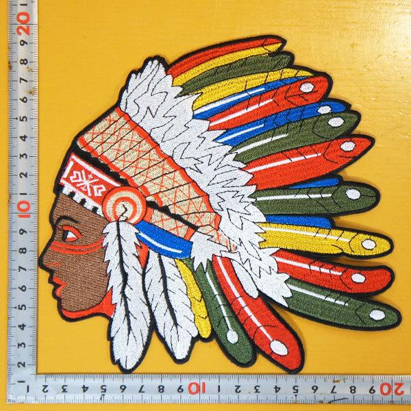 大きな刺繍アイロンワッペン アップリケ パッチ ネイティブアメリカン インディアン アメカジ ロック 革ジャン 革ベスト エンブレム Bigpatch ロバーガブリエラ 通販 Yahoo ショッピング