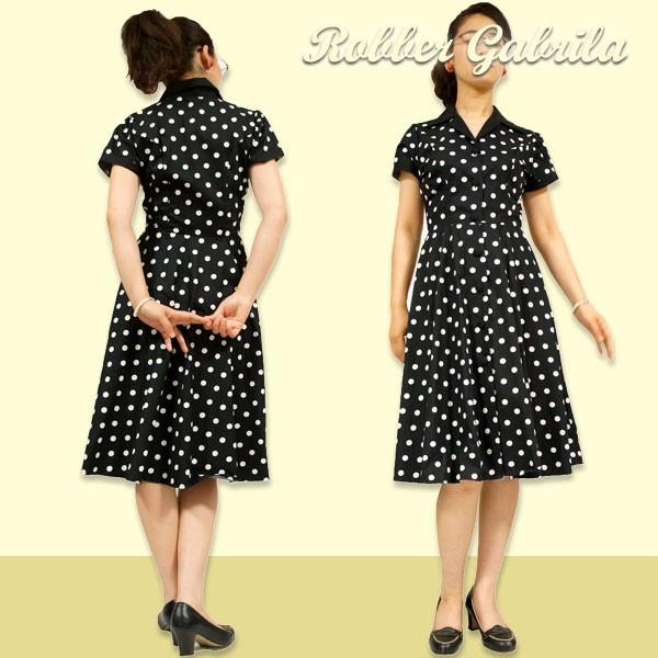 ロカビリー ワンピース 開襟 水玉 黒 ひざ丈 半袖 ロックンロール クラシック レトロ 50 S 60 S オールディーズ ビンテージ ライブ ダンス 衣装 Buyee Buyee Japanese Proxy Service Buy From Japan Bot Online