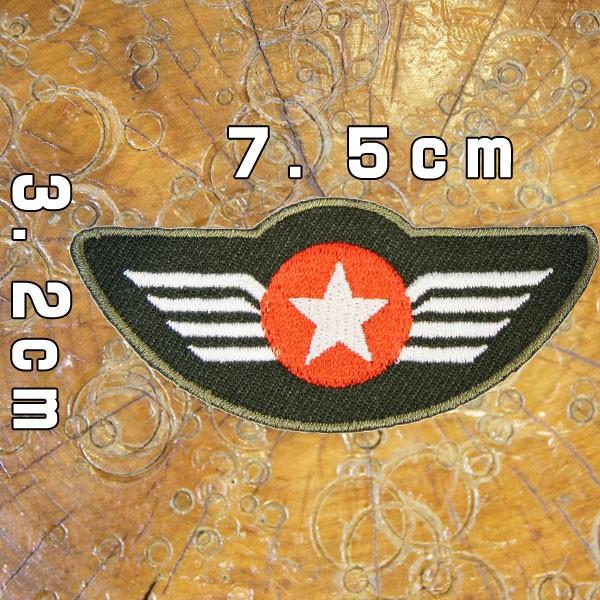 刺繍 アイロン ワッペン【アメリカ空軍】ミリタリー 軍物 アメリカ AIR-FORCE エアフォース アメカジ 軍服 星 サバイバルゲーム