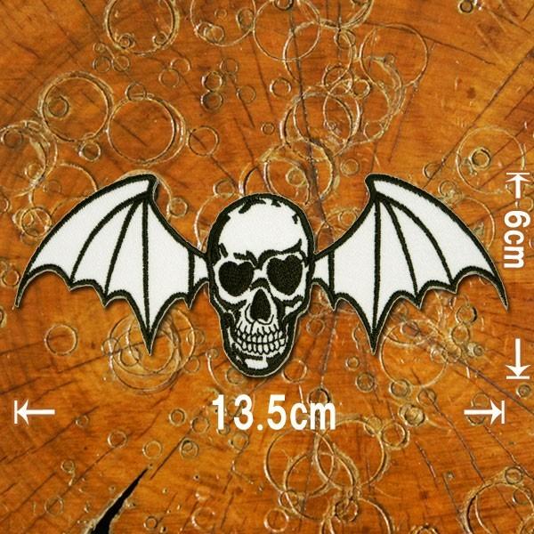 刺繍アイロンワッペン スカルバット 黒 白 スカル ドクロ アニマル コウモリ 羽根 悪魔 妖怪 アイロン接着 糊付き パッチ アップリケ Paches ロバーガブリエラ 通販 Yahoo ショッピング