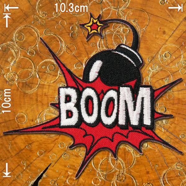 刺繍アイロン ワッペン アップリケ パッチ Boom ボム 爆弾 砲声 雷 波などの響き 文字 英語 アメカジ アメリカン 手芸 モチーフ 飾り Paches ロバーガブリエラ 通販 Yahoo ショッピング