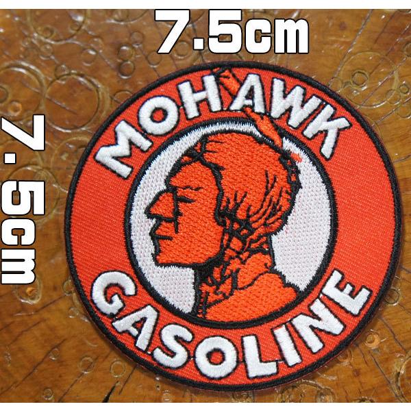刺繍アイロン アメカジワッペン 【MOHAWK GASOLINE/モホークガソリン