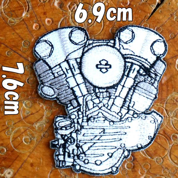 ビンテージ スカル ウィング ワッペン バイカー ハーレー Easyriders 楽天市場】刺繍アイロン バイカーワッペン【Vツインエンジンの