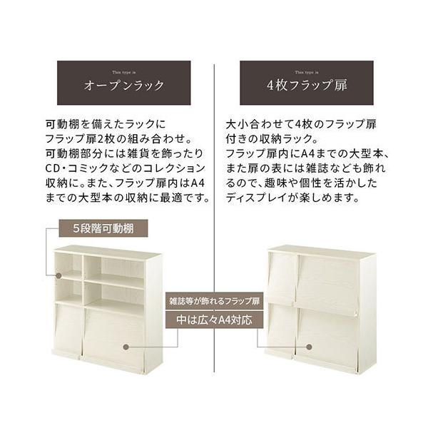 本棚 2個セット おしゃれ 子供 ラック フラップ扉収納 絵本ラック おもちゃ 絵本 棚 本棚 書棚 ラック コミック Lra 家具と雑貨のラックス 2個セット 子供部屋