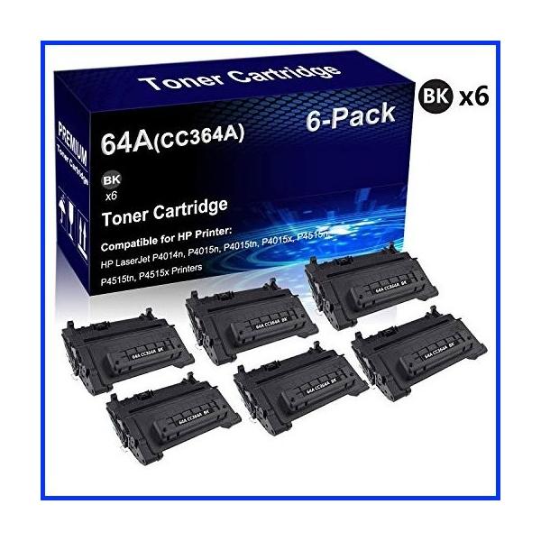 6 Pack Compatible Laser Printer Cartridge High Yield Replacement Use For Replacement For Hp Laserjet 64a Cc364a Laser Cartridge Use For Hp Laserjet P4014n P4015n P401 B0874vlqpp Gadjet