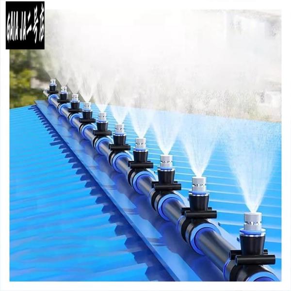 ミストシャワー 屋外 ミスト発生器 自動噴霧加湿器 10-60M 自動散水セット 熱中症対策 冷却?加湿?スプレー?防塵 お庭/ベランダ/畜舎/工場/倉庫などに 温室 庭 芝