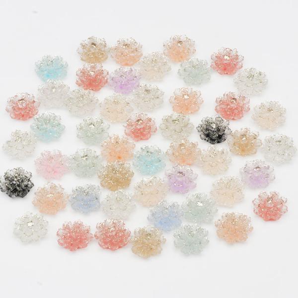 デコパーツ お花カボション ネイル 約48個入り : gaikicraft