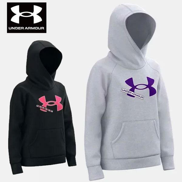 即納可 Under Armour アンダーアーマーuaライバルフリース ロゴ フーディー ガールズ ジュニア パーカー Skh ガイナバザール 通販 Yahoo ショッピング