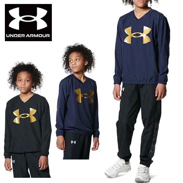 メール便発送 即納可★【UNDER ARMOUR】アンダーアーマー UAウーブン Vネック ジャケット 野球 ジュニア 1368896