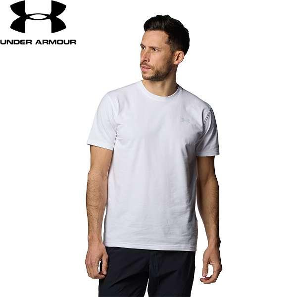 ◆◆◎メール便発送 【特価】 ＜アンダーアーマー＞ UNDER ARMOUR UAパフォーマンスコットン ショートスリーブTシャツ(トレーニング/MEN) 1384805 (White(100))