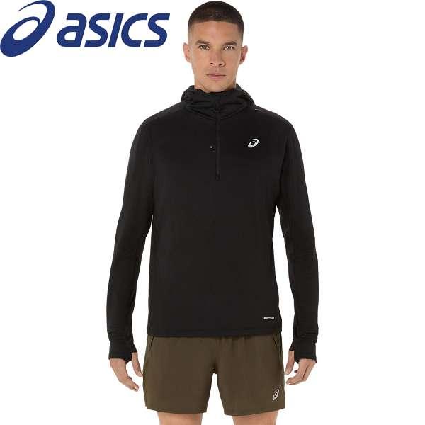◆◆ ＜アシックス＞ ASICS ROADランニングウィンター長袖フーディー 2011D359 (001：パフォーマンスブラック) メンズ 2011D359-001