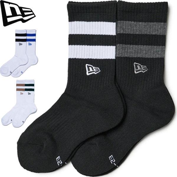 ◆◆メール便発送 ＜ニューエラ＞ NEW ERA 2足組クルーソックス 靴下 14518185 14518184 14751650