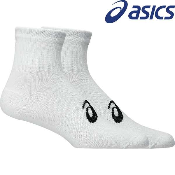 ◆◆メール便発送 ＜アシックス＞ ASICS 3Pクオーターソックス 3033C299 (100：ブリリアントホワイ) フィットネス トレーニング 3033C299-100