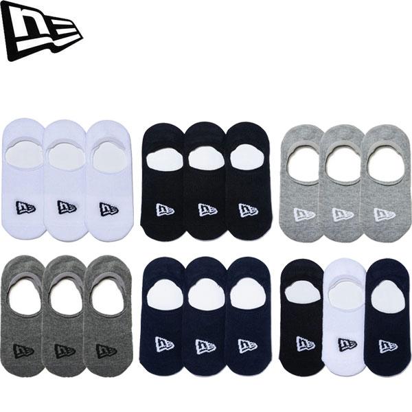 ◆◆メール便発送 ＜ニューエラ＞ NEW ERA 3足組ノーショーソックス 靴下 14518172 14518175 14489704 14489705 14518173 14518174