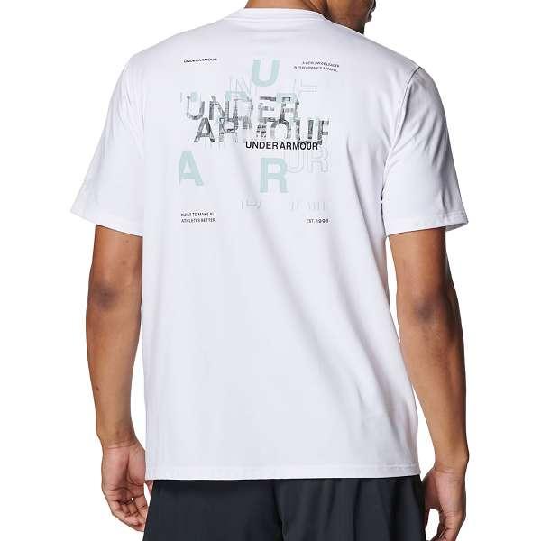 ◆◆◎メール便発送 【特価】 ＜アンダーアーマー＞ UNDER ARMOUR UAモチベート グラフィック ショートスリーブ Tシャツ(マルチスポーツ/メンズ) 6012574 (White