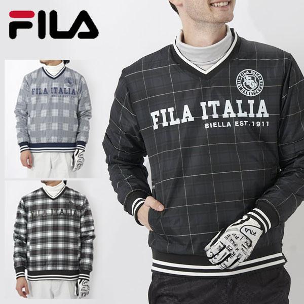 フィラ ゴルフ メンズ 中綿Vネックプルオーバー 781232Y FILA（フィラ） 即納可☆【FILA】フィラ ゴルフ 中綿Vネックプル