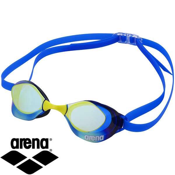 ◆◆◎【特価】 ＜アリーナ＞ ARENA アクアフォーススイフトA レーシングゴーグル AGLO400M （BUYL：ブルー×イエロー×ブルー×イエロー×ブラック） 水泳