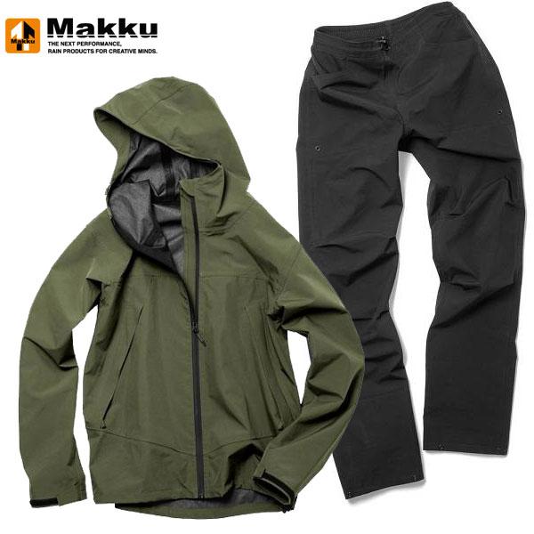 ◆◆ ＜マック＞ MAKKU スムーズレインスーツ 上下セット AS700 (KHAKI) Makku（マック） ◇◇ ＜マック＞ スムーズレインスーツ 上下セット