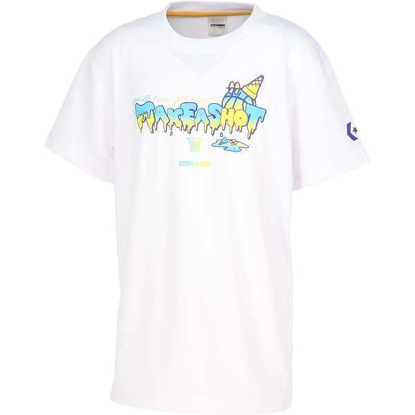 ◆◆◎メール便発送 【特価】 ＜コンバース＞ CONVERSE Jr.プリントTシャツ CB452353 (1100：ホワイト)