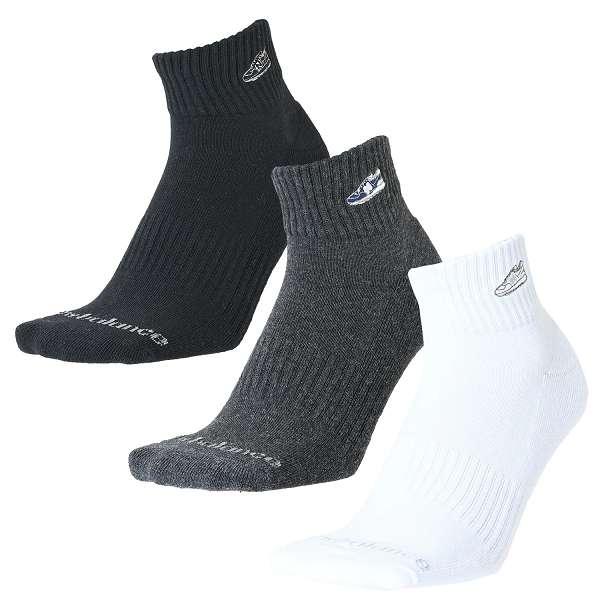 ◆◆メール便発送 ＜ニューバランス＞ NEW BALANCE ミッドレングス3Pソックス ワッペン LAS55658 (AS1)