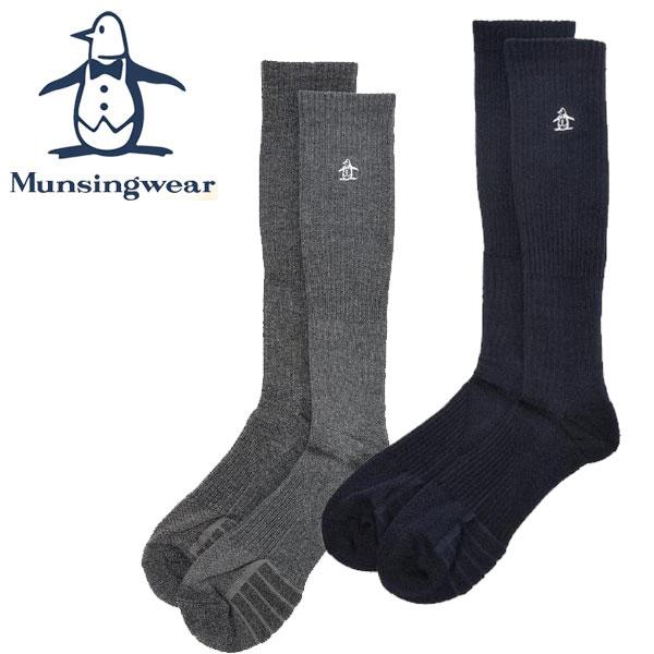 メール便発送 即納可☆【Munsingwear】マンシングウェア 着圧ワンポイントハイソックス 拇指球クッション 段階着圧設計 ゴルフ MG5SSO02M