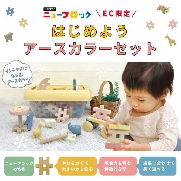 [Release date: November 21, 2025]＜商品説明＞初めてのブロックあそびに最適な「Gakkenニューブロック　はじめようセット」に、ECショップ限定のアースカラーが登場！初めて手にする「ファーストブロック」として...