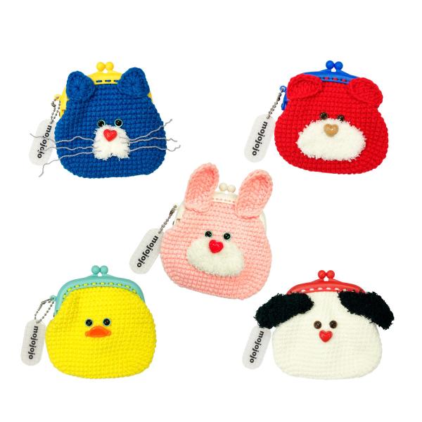 新商品 macaroni edge × mojojojo コラボ 毛糸 がま口 ポーチ mojo 尾崎歩美 グッズ 文具 文房具 雑貨 マカロニ シンシア SiNCERE
