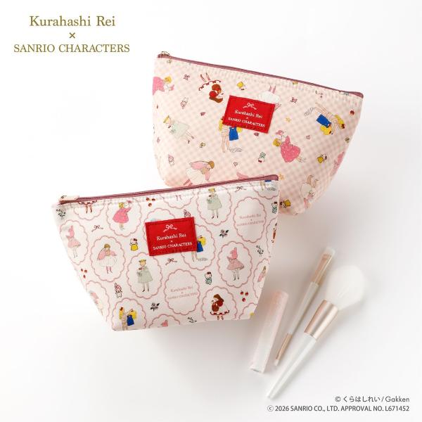 新商品 くらはしれい サンリオキャラクターズ コスメ ポーチ ギンガムチェック / レース 小物入れ 化粧品 メイクポーチ sanrio サンリオ グッズ 雑貨 ツクリエ