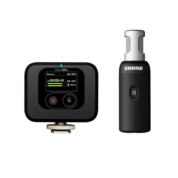 SHURE MV88+W-KIT-J-Z6 MOVEMIC 88+ 受信機キット 受信機付きのワイヤレス・ステレオ・コンデンサーマイクロホン〈シュアー〉