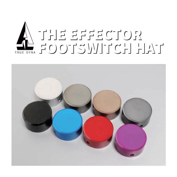 THE EFFECTOR FOOTSWITCH HATは一般的なエフェクターやスイッチャーに用いられるフットスイッチの先端に取り付けて踏みやすくすると同時に、複数の力ラーで色分けすることで、視覚的にも見やす＜、踏み間違えをしない様サポートします。