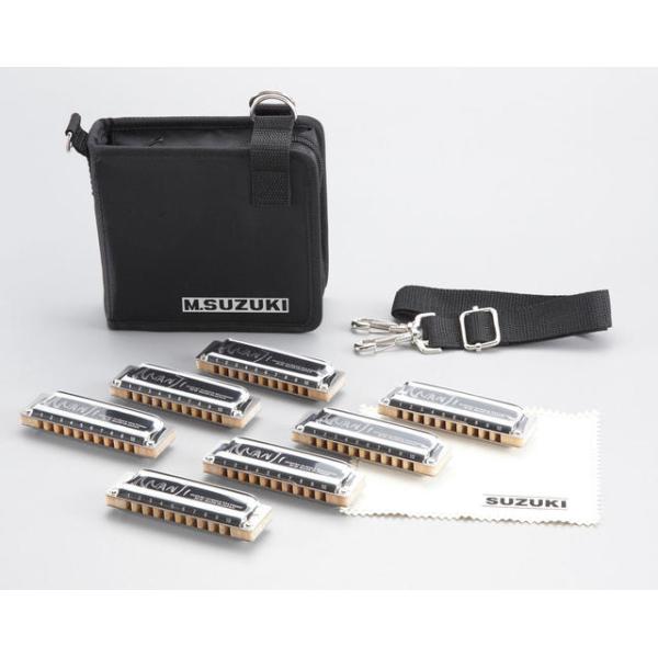 SUZUKI M-20-7SET 10穴ハーモニカ MANJI ７本セット〈スズキ〉