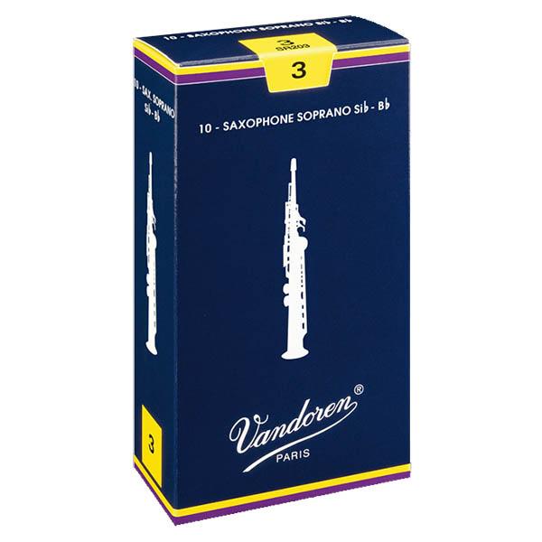Vandoren 青箱　ソプラノサックスリード 2 1/2 33枚 Vandoren ソプラノサックスリード Traditional 【青箱】〈バンドレン