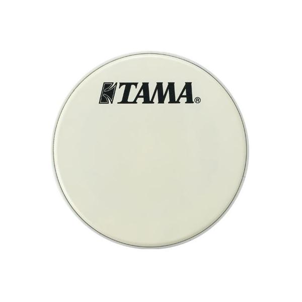 TAMA [タマ] ドラムヘッド　18インチ白地　コーテッド　TAMA ロゴ黒