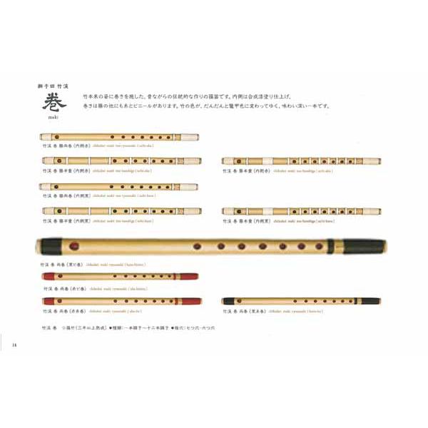 獅子田　篠笛　巻　黒ビニール両巻　六本調子　竹渓
