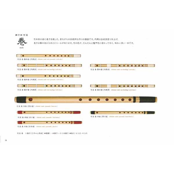 獅子田　篠笛　巻　黒糸両巻　七本調子　竹渓