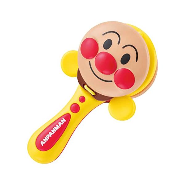 アンパンマンの顔のデザインがかわいい、振って鳴らすタイプのカスタネットです。20 x 9 x 6 cm; 80 g