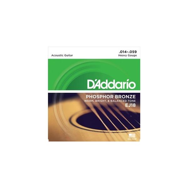 他サイト： 【メール便発送・代引不可】【D'Addario(ダダリオ)】　アコースティックギター弦　フォスファー・ブロンズ弦 EJ-18の商品画像